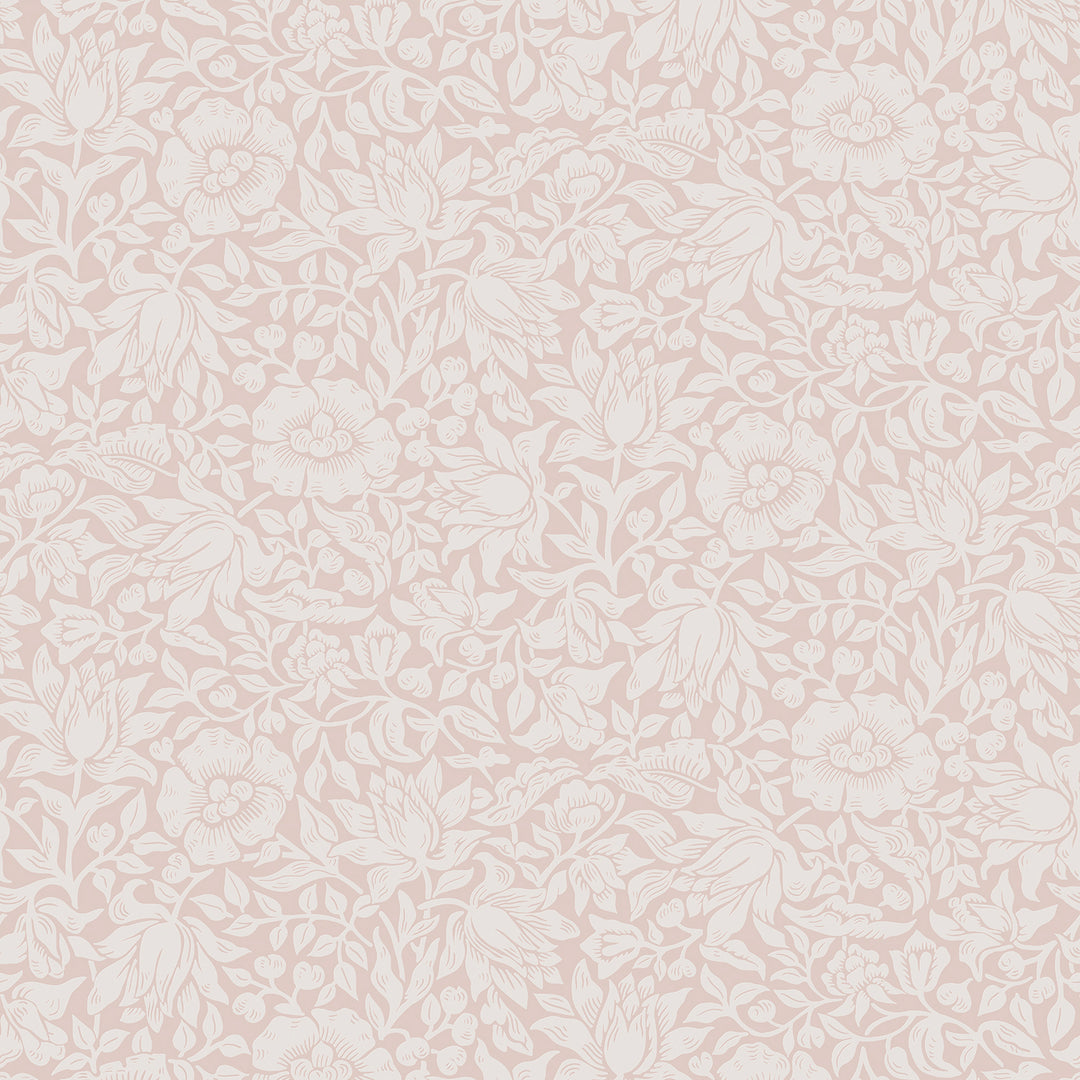 Morris - Dusty Rose <br> Wallpaper - The Detroit Wallpaper Co.