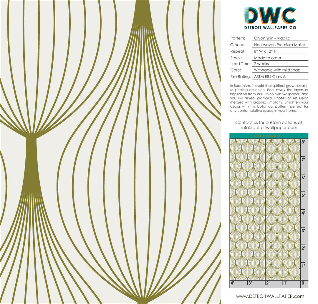 Onion Skin - Vidalia <br> Wallpaper - The Detroit Wallpaper Co.