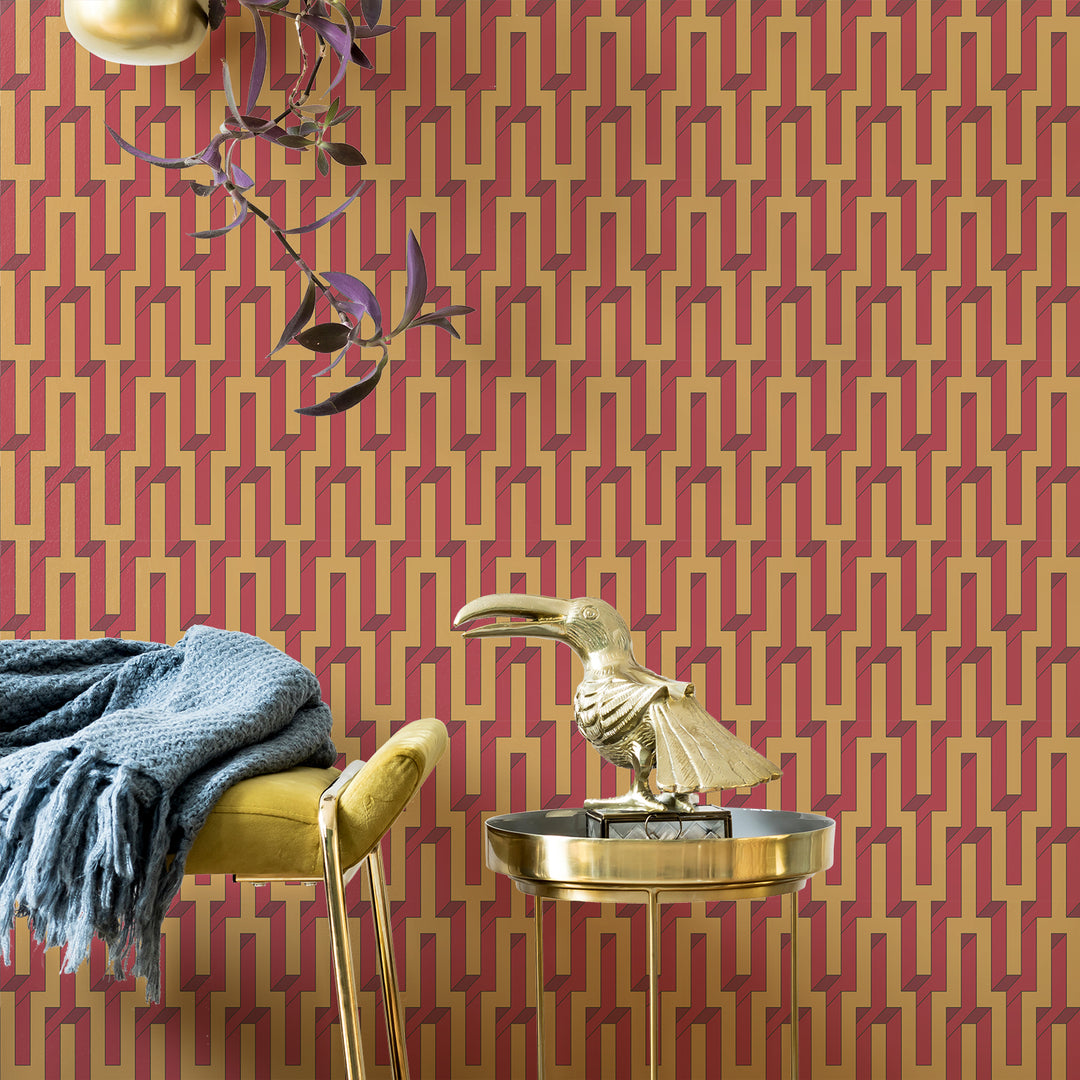 Pathfinder - Stepped <br> Wallpaper - The Detroit Wallpaper Co.