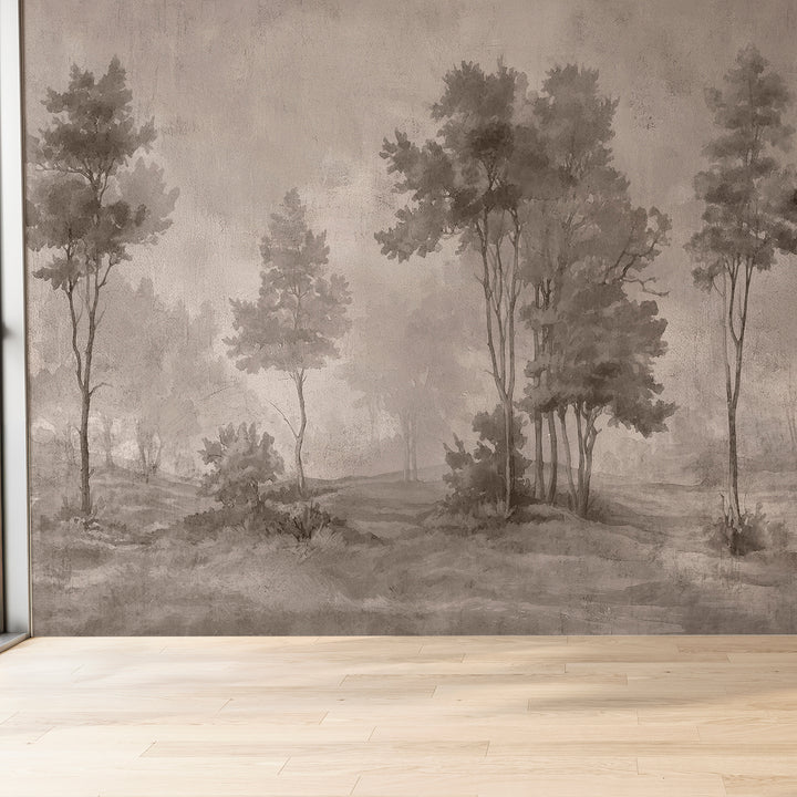 Painted Pines - Shadow Grove <br> Wallpaper Mural - The Detroit Wallpaper Co.
