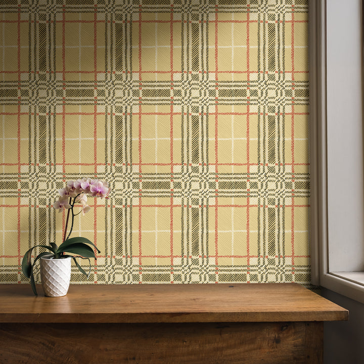 Painted Plaid - Burberry <br> Wallpaper - The Detroit Wallpaper Co.