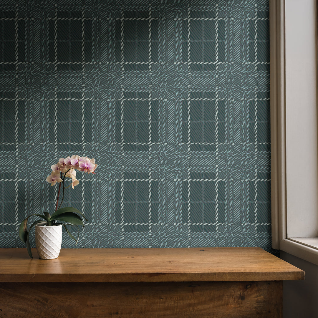 Painted Plaid - Demure <br> Wallpaper - The Detroit Wallpaper Co.