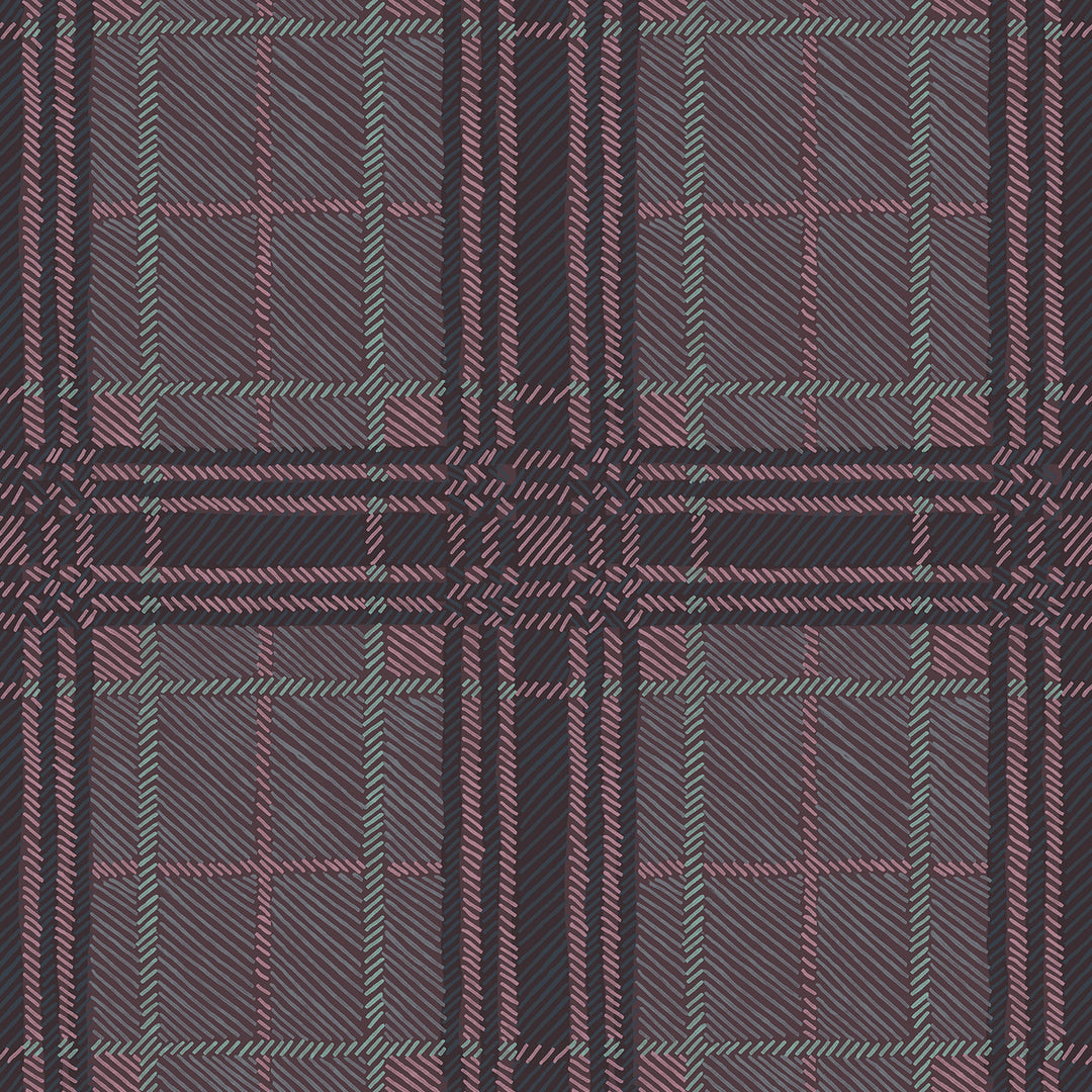 Painted Plaid - Plum <br> Wallpaper