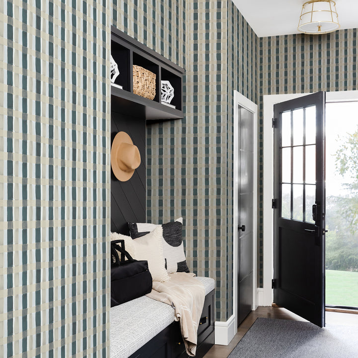 Painted Plaid -Prep School <br> Wallpaper - The Detroit Wallpaper Co.
