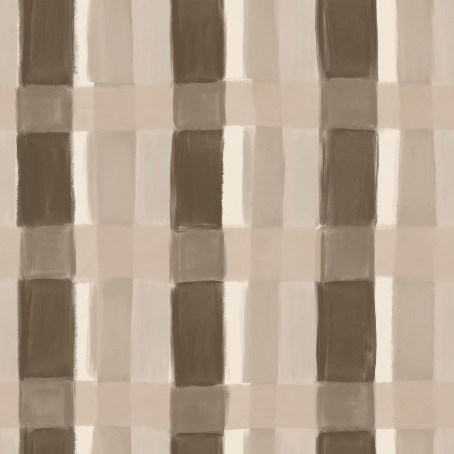 Painted Plaid -Tree Hugger <br> Wallpaper - The Detroit Wallpaper Co.