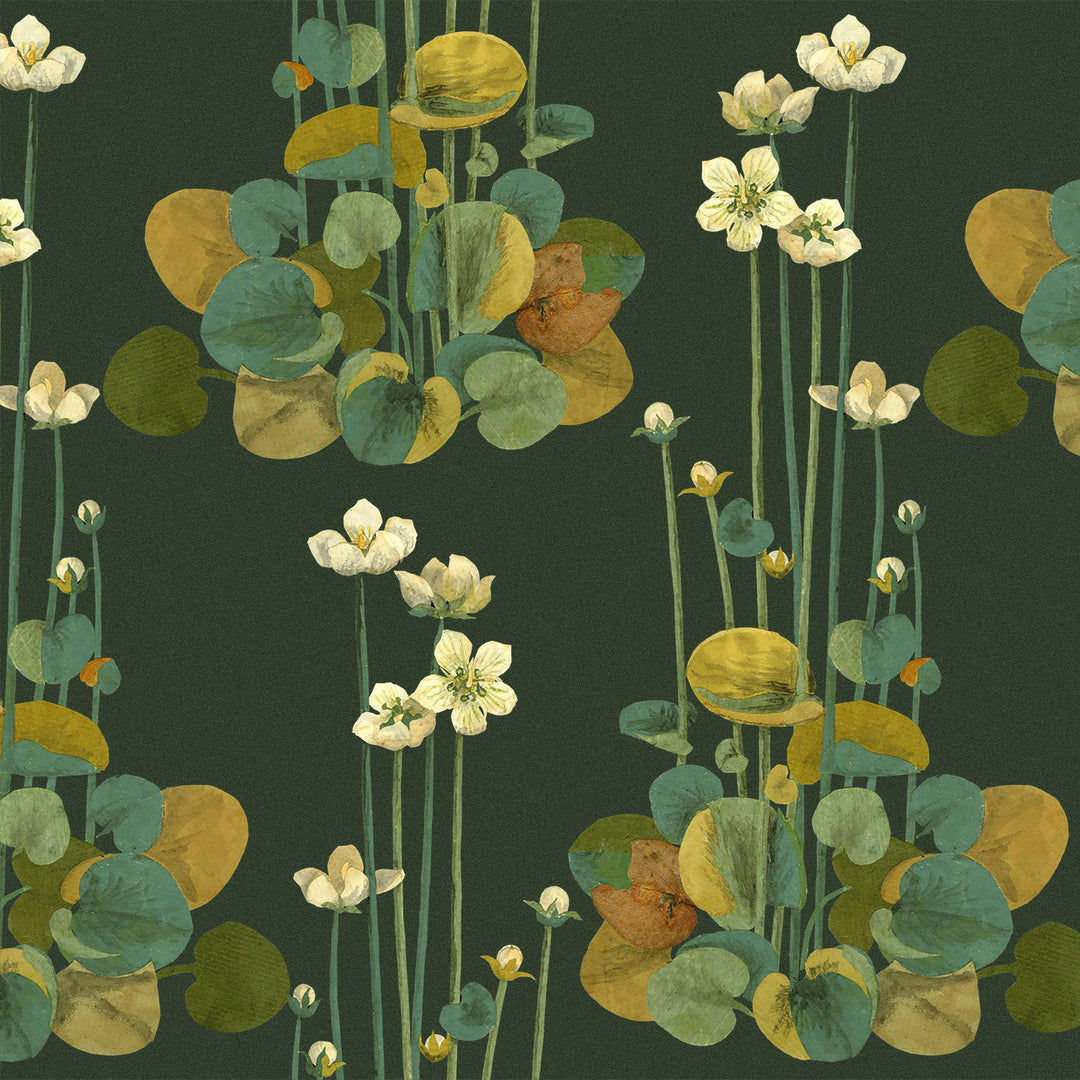 Parnassia - Drama <br> Wallpaper - The Detroit Wallpaper Co.