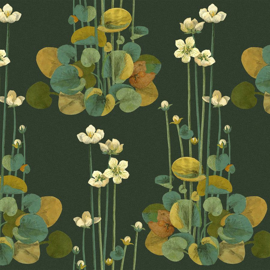 Parnassia - Drama <br> Wallpaper - The Detroit Wallpaper Co.