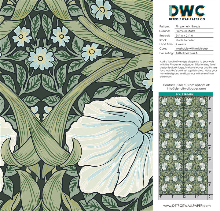 Pimpernel - Breeze <br> Wallpaper - The Detroit Wallpaper Co.