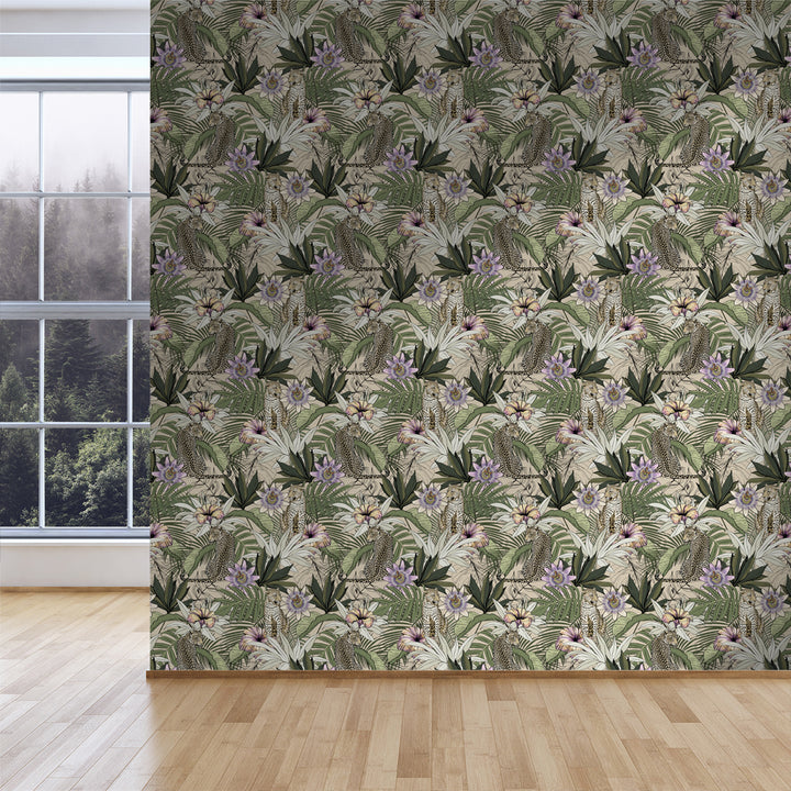 Pounce - Khaki <br> Wallpaper - The Detroit Wallpaper Co.