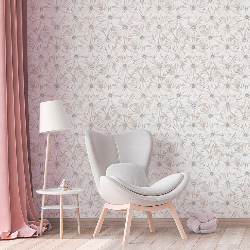 Daisy Chain - Dusk <br> Wallpaper - The Detroit Wallpaper Co.