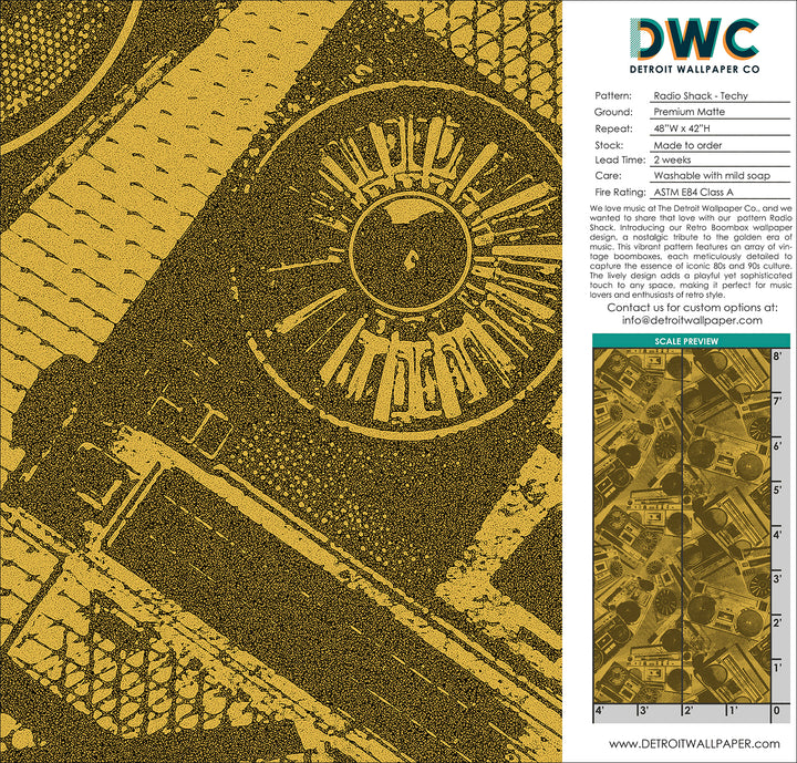 Radio Shack - Techy <br> Wallpaper - The Detroit Wallpaper Co.