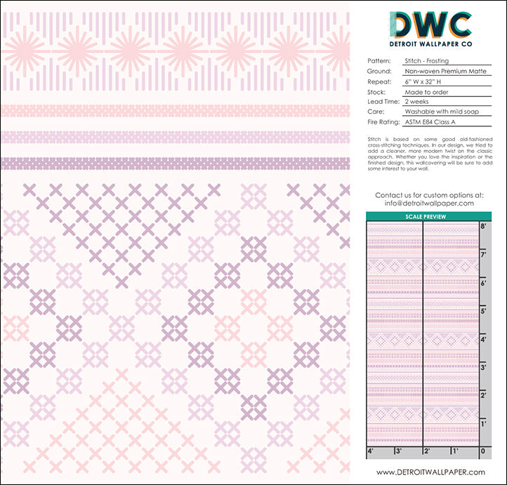 Stitch - Frosting <br> Wallpaper - The Detroit Wallpaper Co.