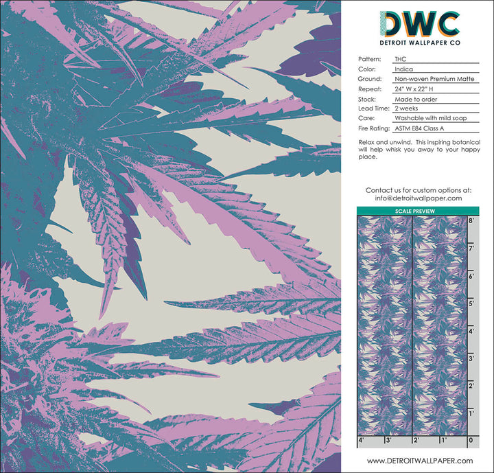 THC - Indica <br> Wallpaper - The Detroit Wallpaper Co.