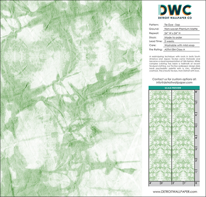 Tie-Dye - Sap <br> Wallpaper - The Detroit Wallpaper Co.