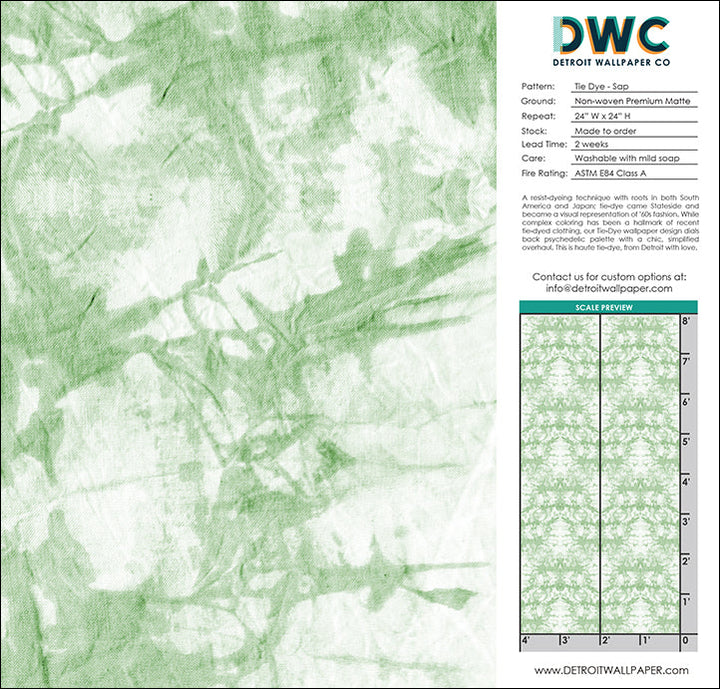 Tie-Dye - Sap <br> Wallpaper - The Detroit Wallpaper Co.