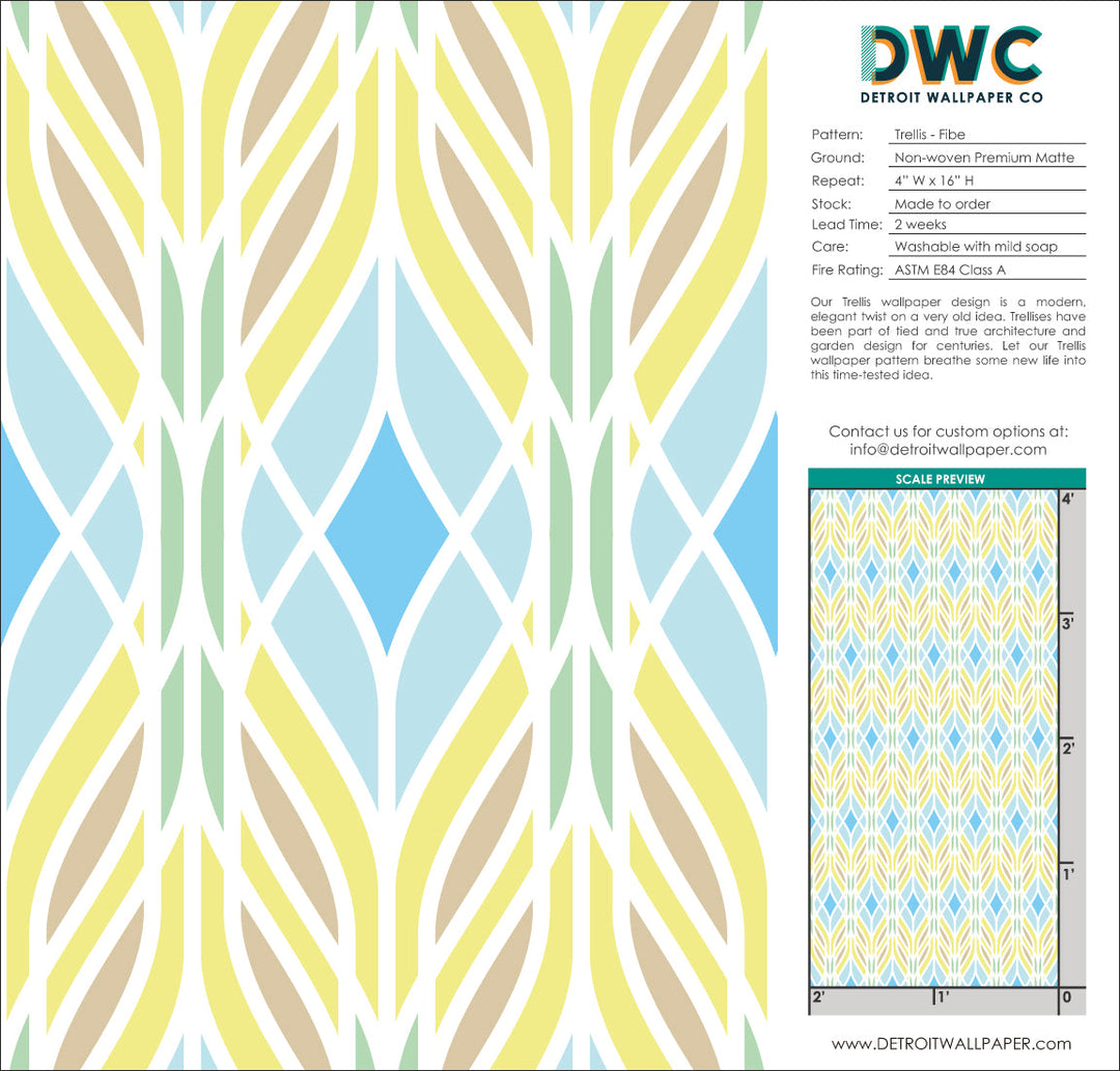 Trellis - Fresh <br> Wallpaper - The Detroit Wallpaper Co.