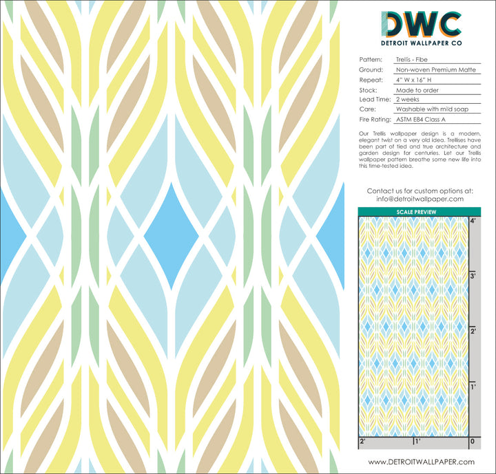 Trellis - Fresh <br> Wallpaper - The Detroit Wallpaper Co.