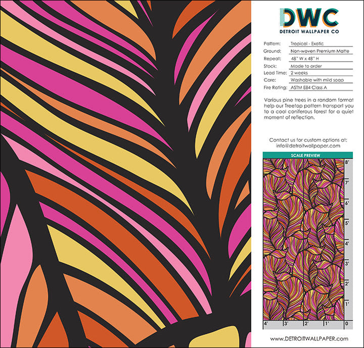 Tropical - Exotic <br> Wallpaper - The Detroit Wallpaper Co.