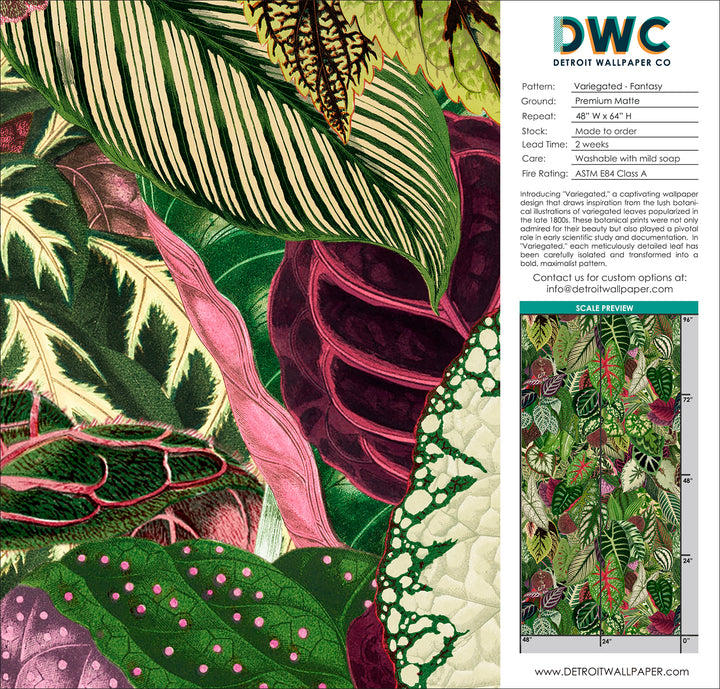 Variegated - Fantasy <br> Wallpaper - The Detroit Wallpaper Co.