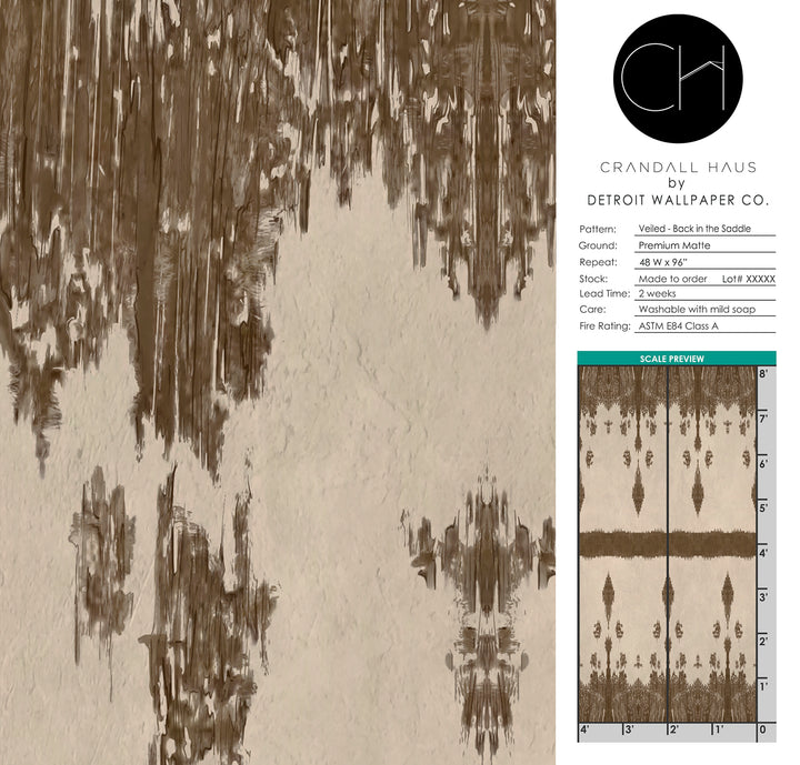 Veiled - Back In The Saddle <br> Wallpaper - The Detroit Wallpaper Co.
