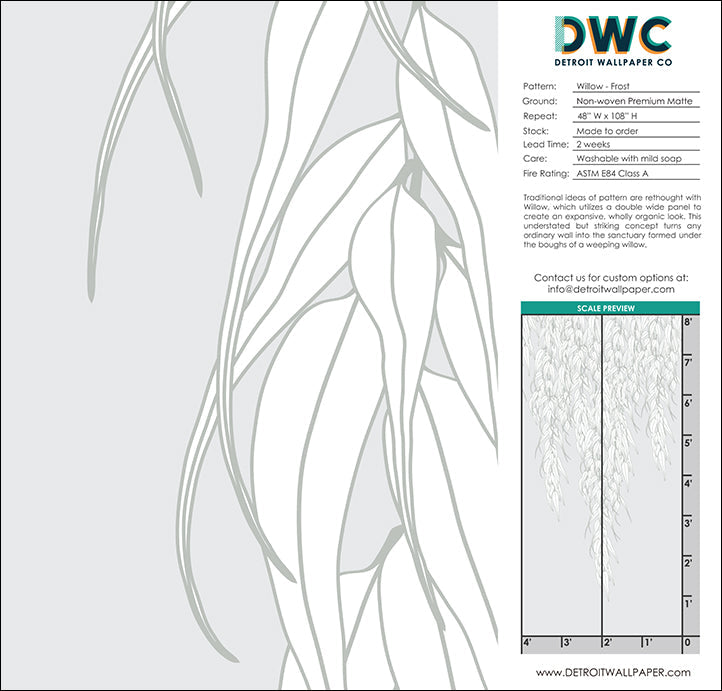 Willow - Frost <br> Wallpaper - The Detroit Wallpaper Co.