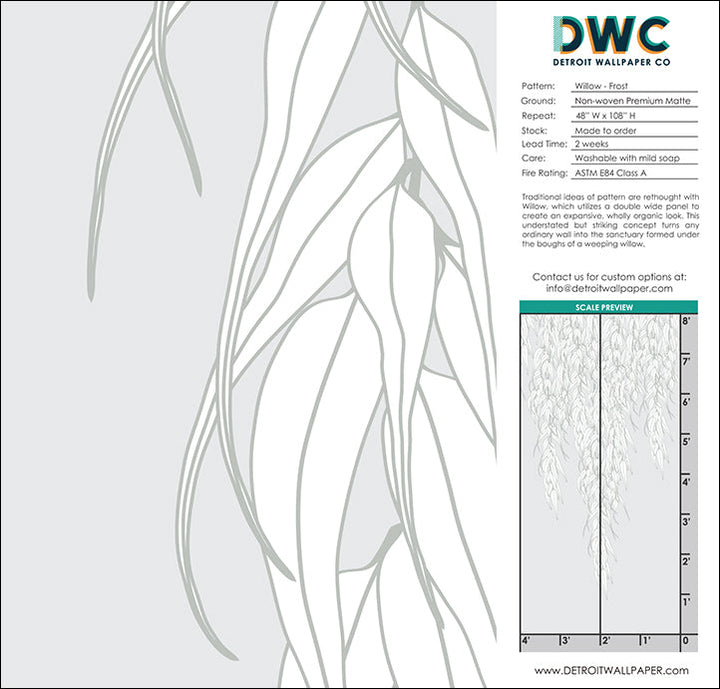 Willow - Frost <br> Wallpaper - The Detroit Wallpaper Co.
