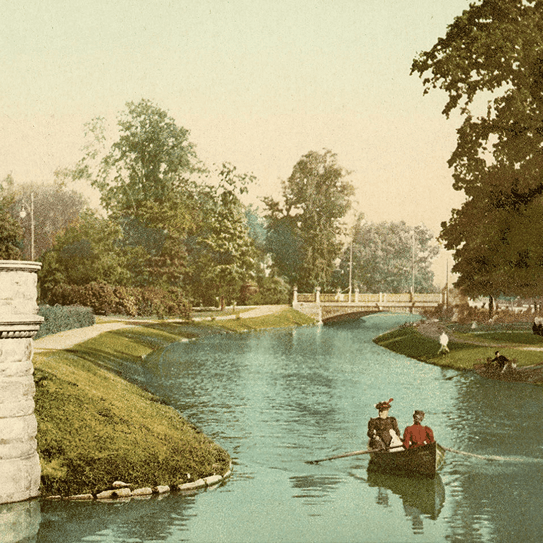Hand-Colored Belle Isle <br> Vintage Detroit - The Detroit Wallpaper Co.