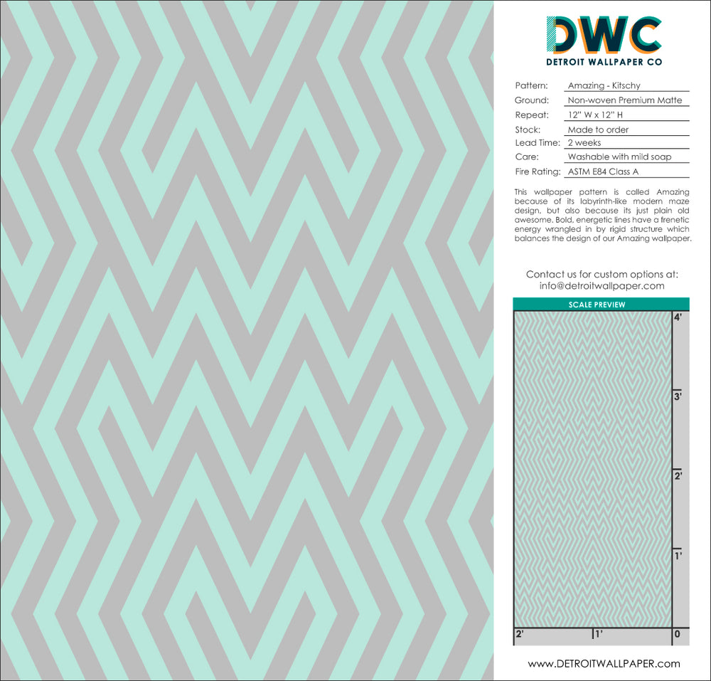 Amazing - Kitschy <br> Wallpaper - The Detroit Wallpaper Co.