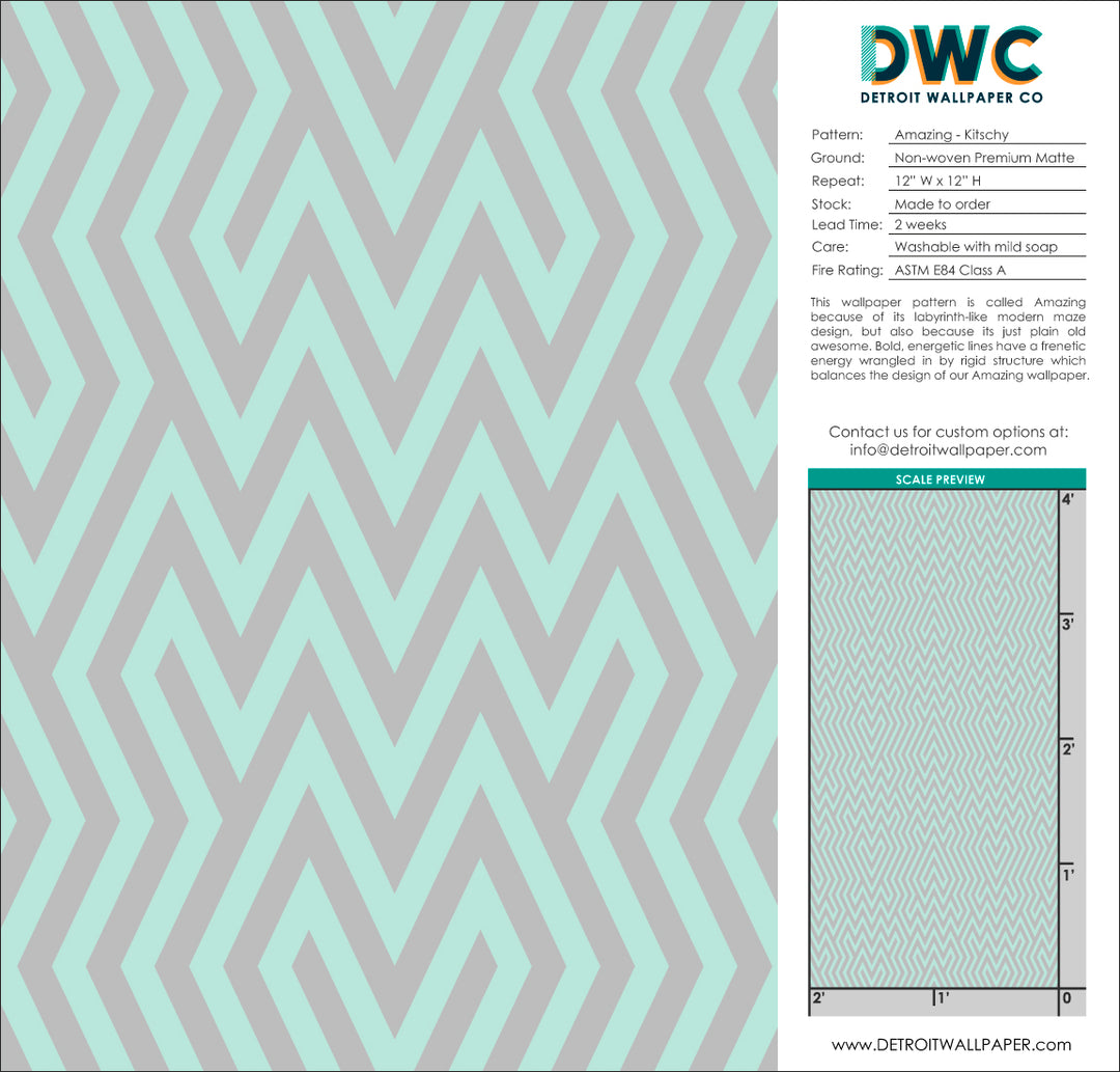 Amazing - Kitschy <br> Wallpaper - The Detroit Wallpaper Co.