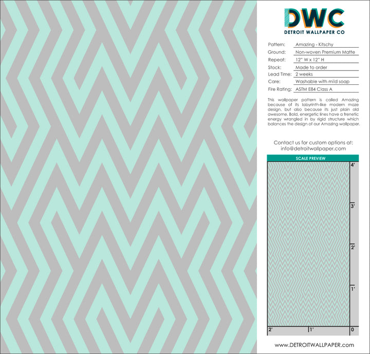 Amazing - Kitschy <br> Wallpaper - The Detroit Wallpaper Co.