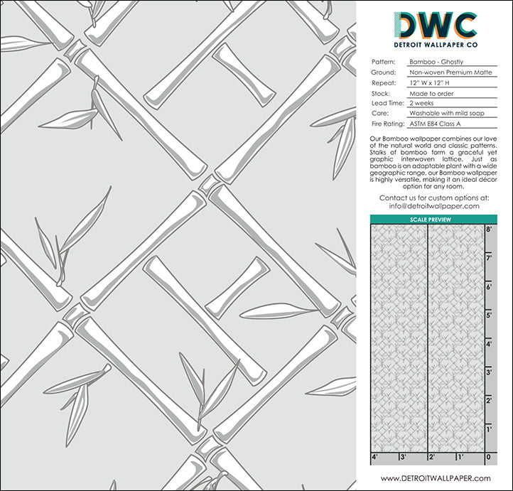 Bamboo - Ghostly <br> Wallpaper - The Detroit Wallpaper Co.