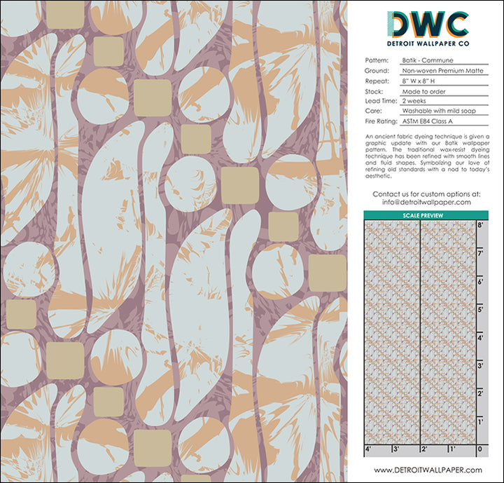 Batik - Commune <br> Wallpaper - The Detroit Wallpaper Co.