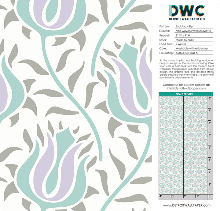 Budding - Slip - The Detroit Wallpaper Co.