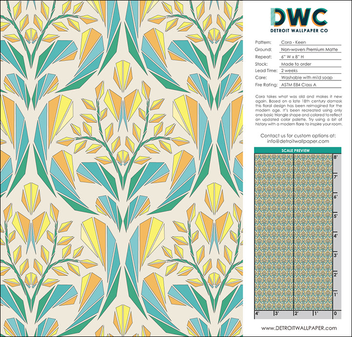 Cora - Keen <br> Wallpaper - The Detroit Wallpaper Co.
