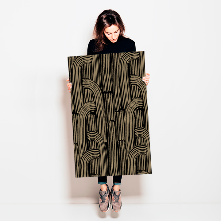 Crescent - Fossil <br> Wallpaper - The Detroit Wallpaper Co.