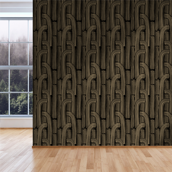 Crescent - Fossil <br> Wallpaper - The Detroit Wallpaper Co.
