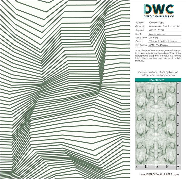 Crinkle - Topo <br> Wallpaper - The Detroit Wallpaper Co.