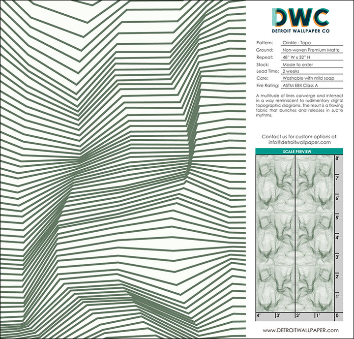 Crinkle - Topo <br> Wallpaper - The Detroit Wallpaper Co.