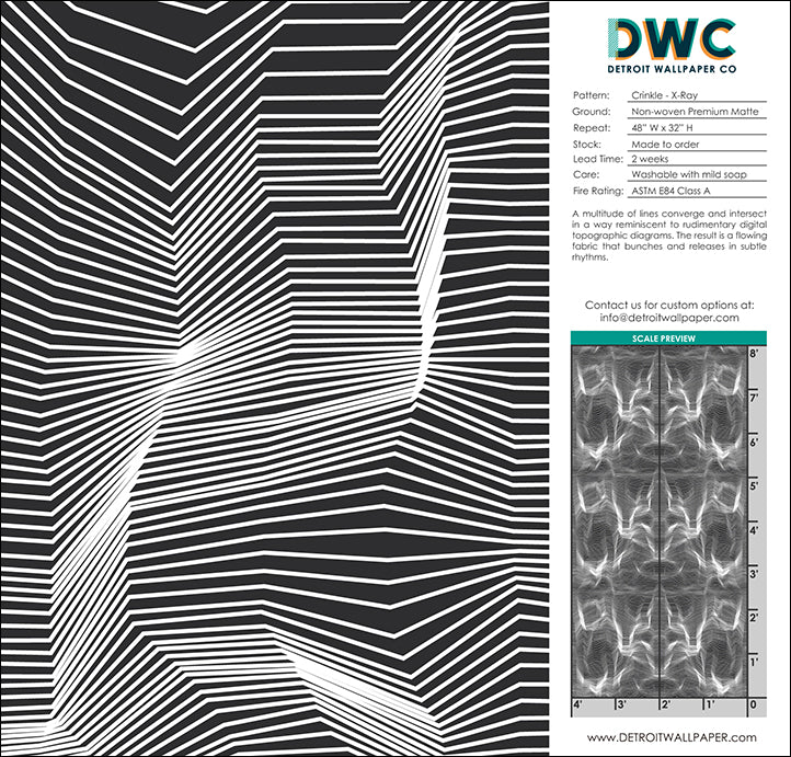 Crinkle - X-Ray <br> Wallpaoer - The Detroit Wallpaper Co.