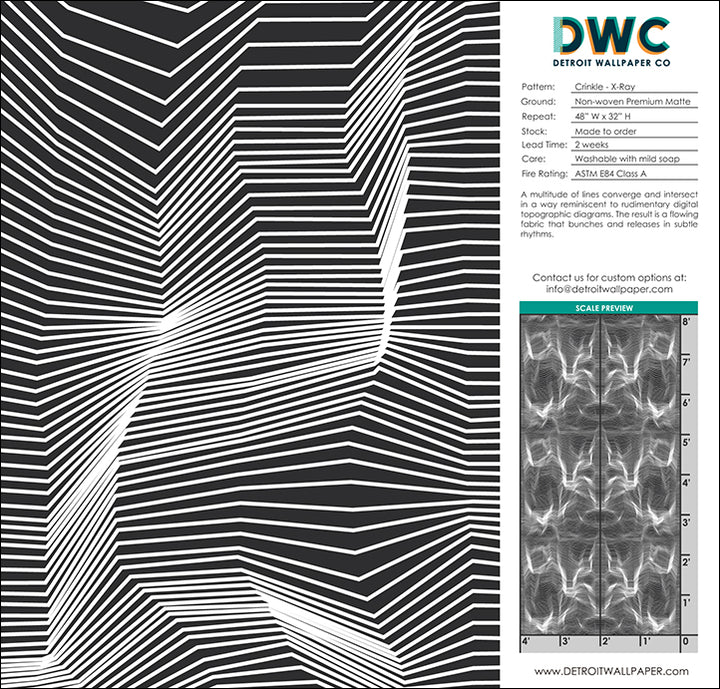 Crinkle - X-Ray <br> Wallpaoer - The Detroit Wallpaper Co.