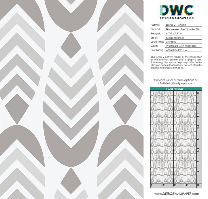 Deep V - Condo <br> Wallpaper - The Detroit Wallpaper Co.
