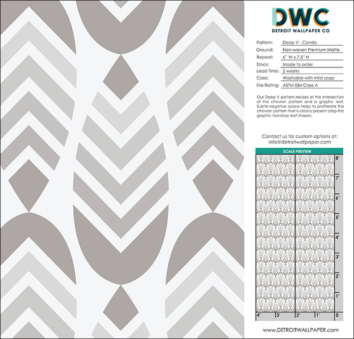 Deep V - Condo <br> Wallpaper - The Detroit Wallpaper Co.