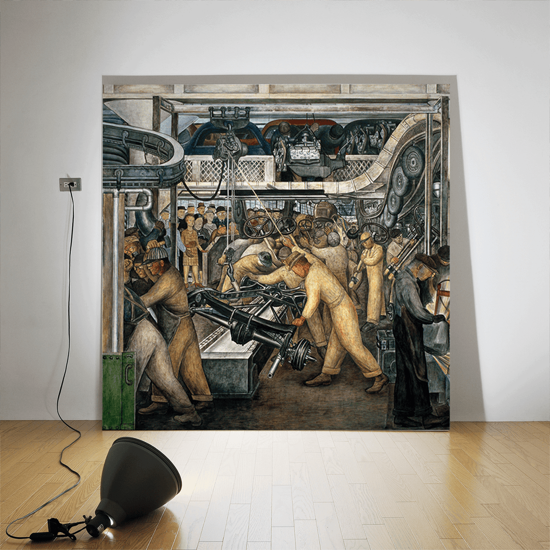 Detroit Industry, South Wall, 1933 <br> Detroit Institute of Arts - The Detroit Wallpaper Co.