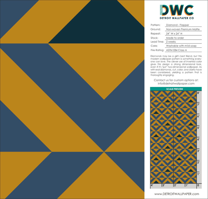 Diamond - Flapper <br> Wallpaper - The Detroit Wallpaper Co.