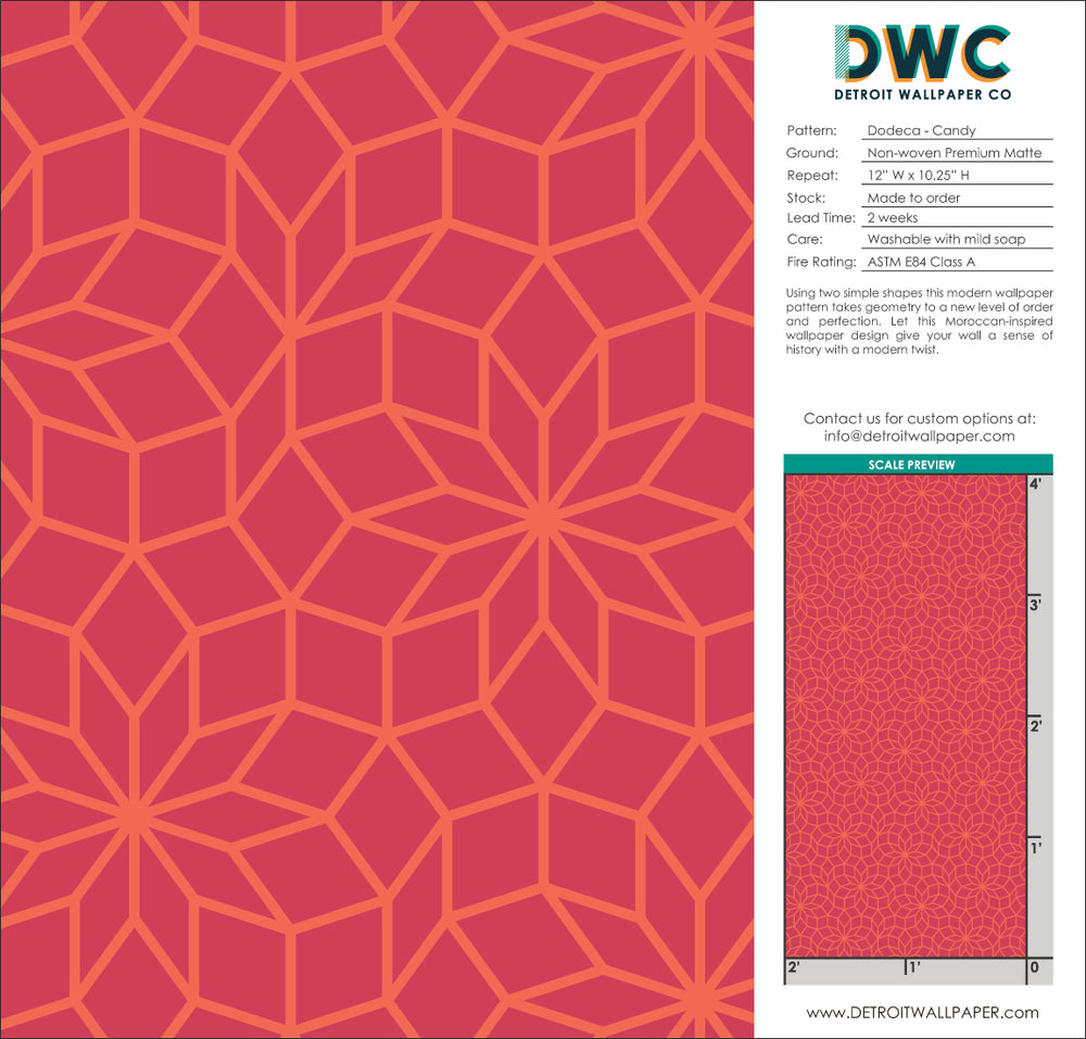 Dodeca - Candy <br> Wallpaper - The Detroit Wallpaper Co.