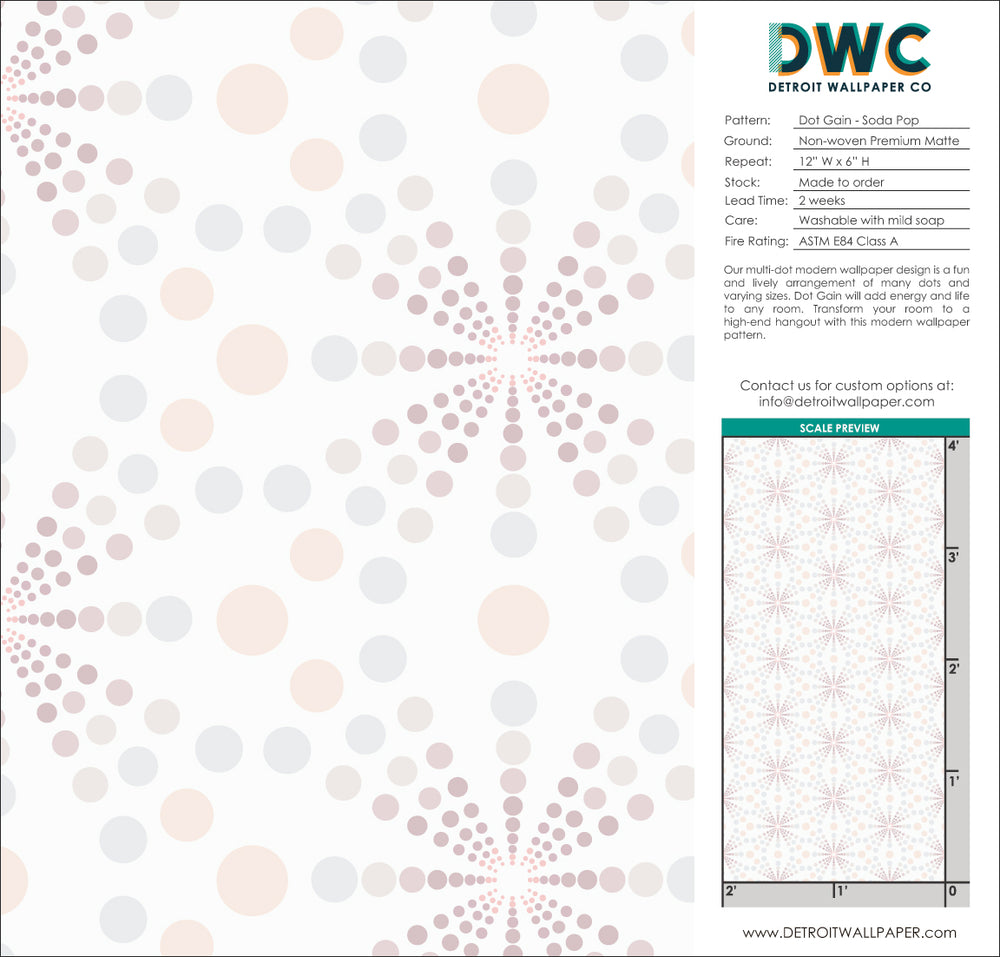 Dot Gain - Soda Pop <br> Wallpaper - The Detroit Wallpaper Co.