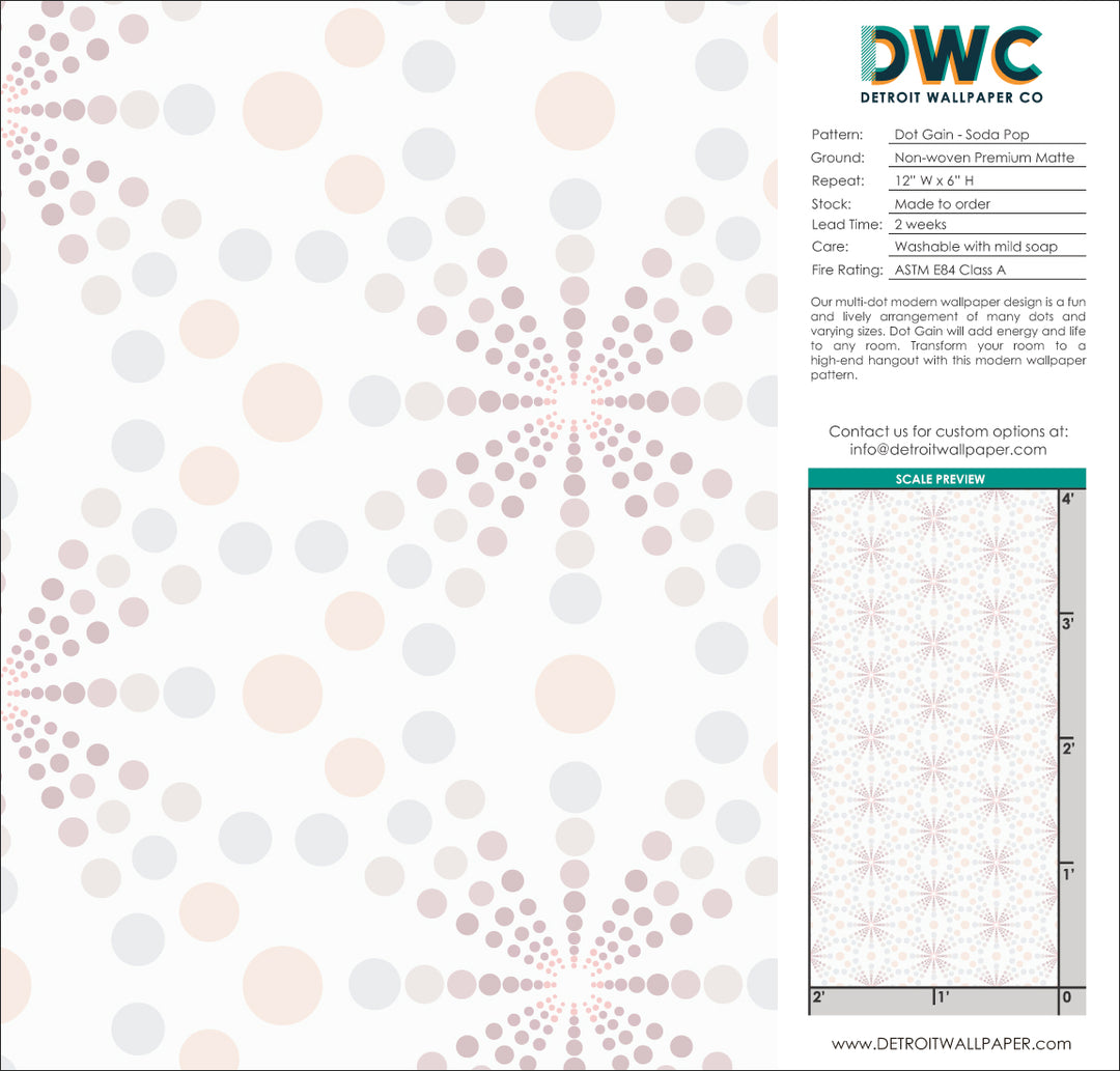 Dot Gain - Soda Pop <br> Wallpaper - The Detroit Wallpaper Co.