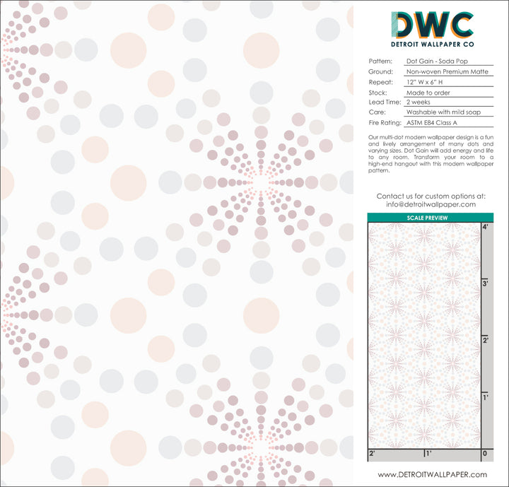 Dot Gain - Soda Pop <br> Wallpaper - The Detroit Wallpaper Co.