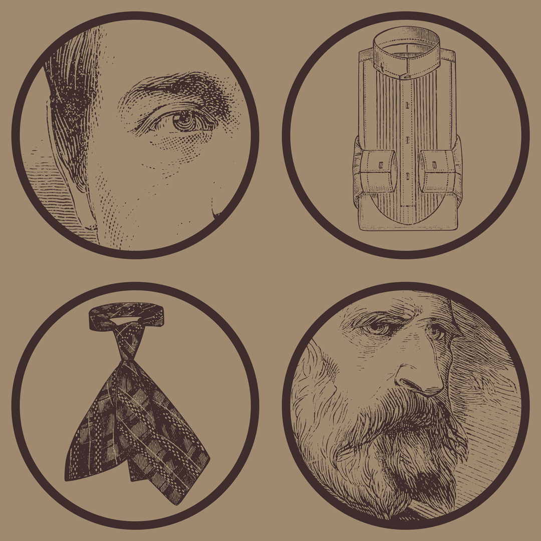 Engraved Gent - Vintage <br> Wallpaper - The Detroit Wallpaper Co.