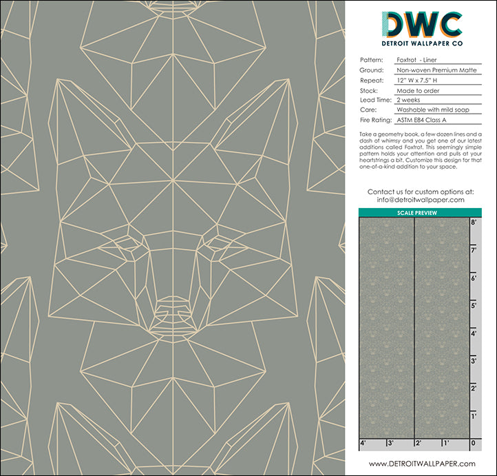 Foxtrot - Liner <br> Wallpaper - The Detroit Wallpaper Co.